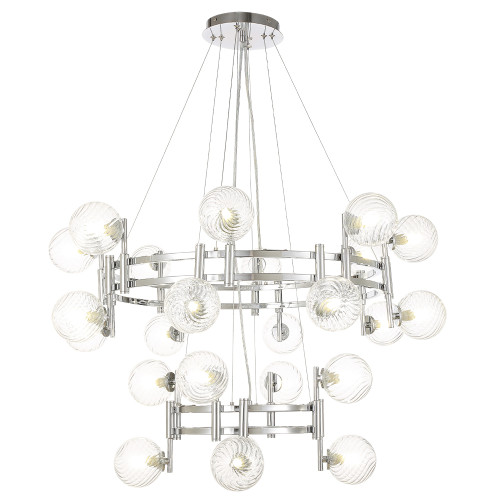Подвесная люстра Crystal Lux LUXURY SP16+8 CHROME