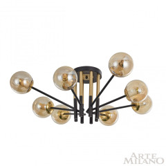 Потолочная люстра Arte Milano Neapolis 273708/8 BK/GD