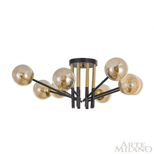 Потолочная люстра Arte Milano Neapolis 273708/8 BK/GD