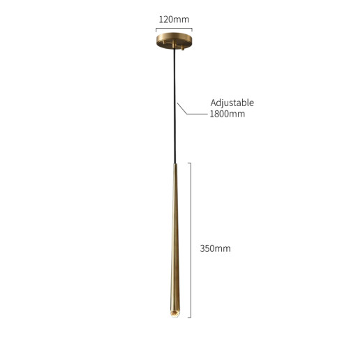 Подвесной светильник Delight Collection MT8863-1H antique brass