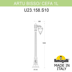 Садово-парковый светильник Fumagalli ARTU BISSO/CEFA 1L U23.158.S10.AXE27