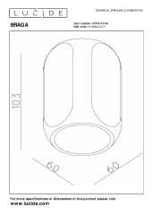Потолочный светильник Lucide Braga 23173/01/96