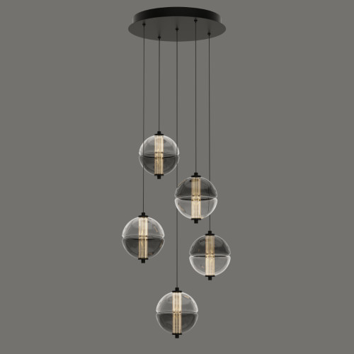 Каскадная люстра Delight Collection MD24022079-5A black/smoky