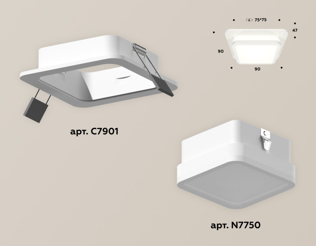 Встраиваемый светильник Ambrella Light Techno XC7901012 (C7901, N7750)