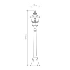 Уличный светильник Elektrostandard Diadema F GLYF-8046F черное золото 4690389056956