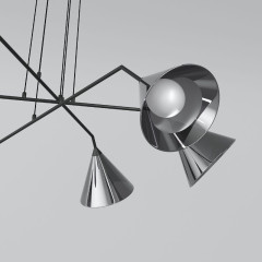 Подвесная люстра Eurosvet Enigma 70161/6 черный Smart a069046