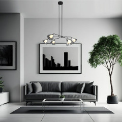 Подвесная люстра Eurosvet Enigma 70161/6 черный Smart a069046