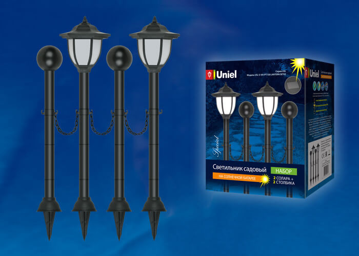 Светильник на солнечных батареях (UL-00003132) Uniel Фонари USL-S-181/PT720 Lantern Set02