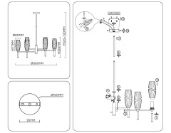 Люстра на штанге Ambrella Light High Light Modern LH55201