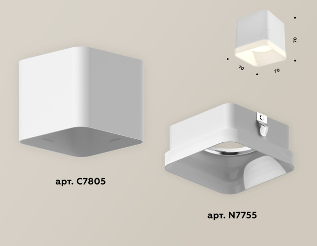 Потолочный светильник Ambrella Light Techno Spot XS7805040 (C7805, N7755)