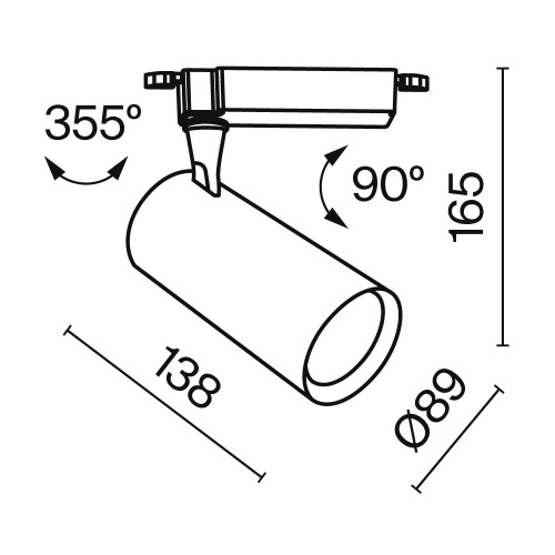 Трековый светильник Maytoni Technical Vuoro TR003-1-26W3K-S-B