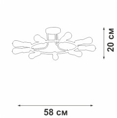 Потолочная люстра Vitaluce V3797-1/9PL