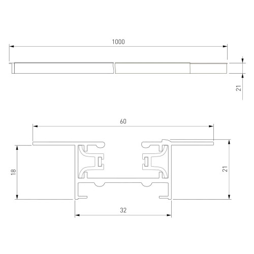 Встраиваемый однофазный шинопровод Elektrostandard Track Rail WH Recessed 4690389178511
