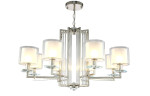 Подвесная люстра Crystal Lux Nicolas NICOLAS SP-PL8 NICKEL/WHITE