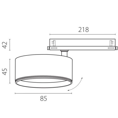 Трековый трехфазный светильник Quattro LED с управлением DALI Lightstar Alta Pro A5537DALI