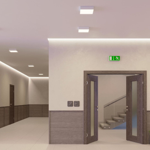 Потолочный светильник Arlight IM-QUADRO-EMERGENCY-3H-S250x250-28W Warm3000 (WH, 120 deg, 230V) 041006