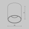 Накладной светильник Maytoni Alfa LED C064CL-12W4K-RD-B