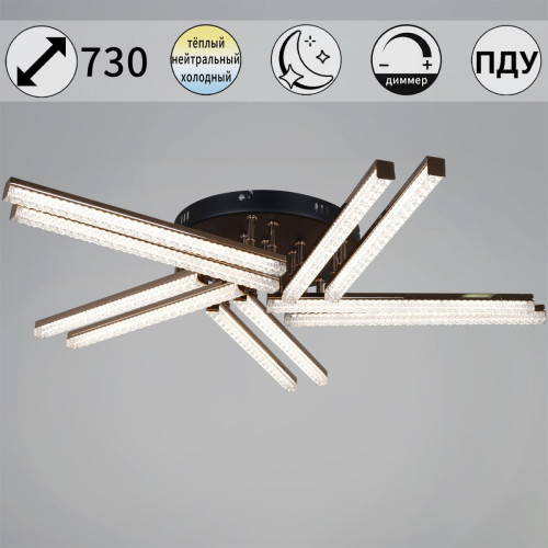 Потолочная люстра Reluce 17090-0.3-10 BK+FG