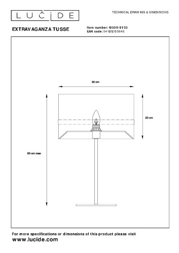 Настольная лампа Lucide Extravaganza Tusse 10509/81/33