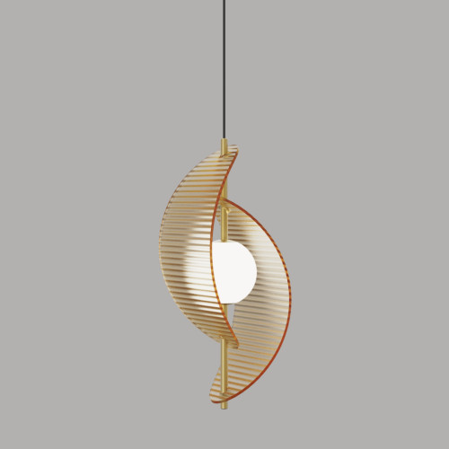 Подвесной светильник MD24030035-1A brass/amber