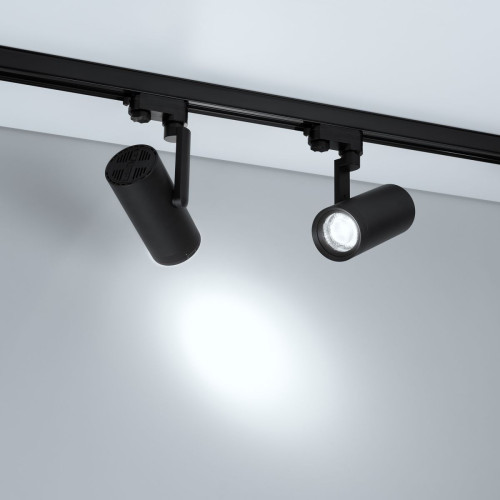 Трековый трехфазный светильник Arlight LGD-URANUS-4TR-R75-18W/25W Warm3500-MIX (BK, 20-50 deg, side holder, 230V) (IP20 Металл) 055807