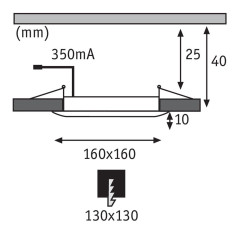 Встраиваемый светодиодный светильник Paulmann Premium Line DecoDot 92706