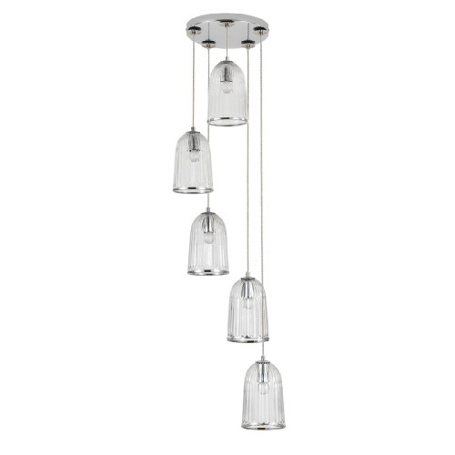 Каскадная люстра Indigo Lucido 11046/5P Chrome V000483