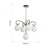 Подвесная люстра Arte Milano Neapolis 273808/4+1 BK/GD