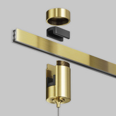 Коннектор с тросовым подвесом для магнитного шинопровода Maytoni Technical Tau Flarity TRA154SW-1BS