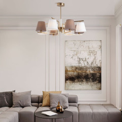 Люстра на штанге Eurosvet Ozark 60149/8 латунь Smart a064981