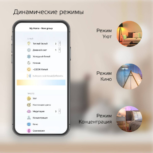 Накладной светодиодный светильник Gauss Smart Home 2060112
