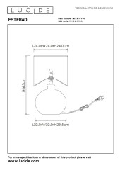 Настольная лампа Lucide Esterad 10519/81/30
