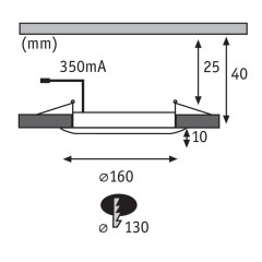 Встраиваемый светодиодный светильник Paulmann Premium Line DecoDot 92733