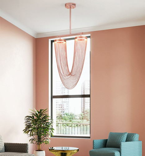 Люстра на штанге Delight Collection Otero 8608P copper