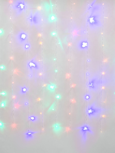 Уличная светодиодная гирлянда (UL-00007212) Uniel занавес 220V разноцветный ULD-C3020-240/STK Multi IP44