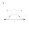 Встраиваемый светильник Arlight MS-BLIZZARD-BUILT-R102-8W Day4000 (BK, 100 deg, 230V) 035599