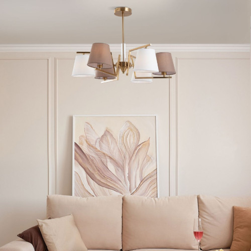 Люстра на штанге Eurosvet Ozark 60149/6 латунь Smart a064975