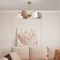 Люстра на штанге Eurosvet Ozark 60149/6 латунь Smart a064975