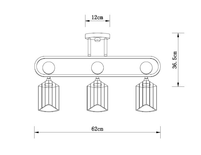 Потолочная люстра Arte Lamp Glamore A5076PL-3BK