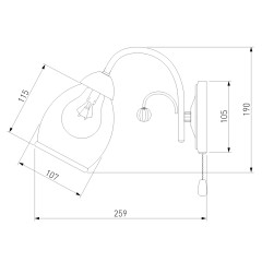 Бра Eurosvet 30026/1 античная бронза
