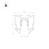 Шинопровод встраиваемый Arlight MAG-ORIENT-TRACK-2653-STR-G-3000 (BK) 047572