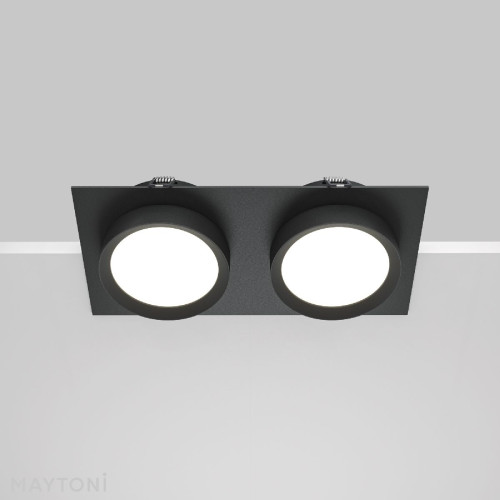 Встраиваемый светильник Maytoni Hoop DL086-02-GX53-SQ-B
