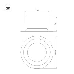 Встраиваемый светильник Arlight MS-DROP-BUILT-R158-30W Day4000 (WH, 90 deg, 230V) 040342