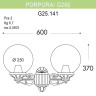 Уличный настенный светильник Fumagalli Porpora/G250 G25.141.000.AYE27