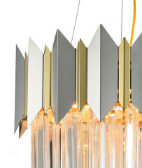 Подвесная люстра Natali Kovaltseva QUEEN 79006/6C BRASS SILVER