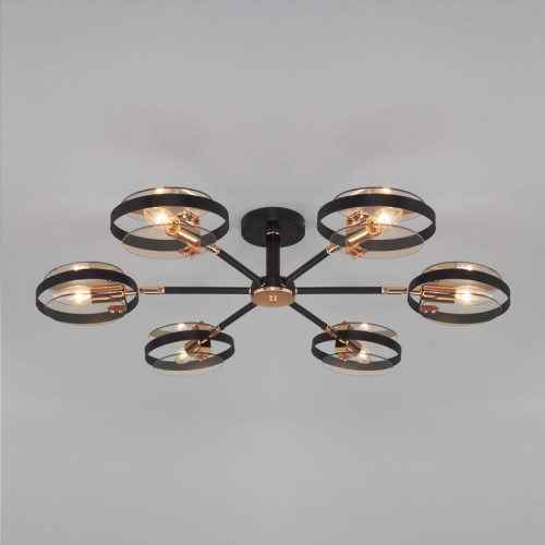 Потолочный светильник Eurosvet Gallo 70121/6 черный Smart a052341