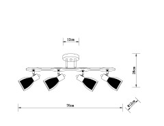Спот Arte Lamp Harmony A5110PL-4AB