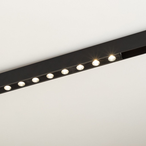 Трековый магнитный светильник Arlight MAG-DOTS-25-L400-12W Day4000 (BK, 30 deg, 24V, DALI) 046325