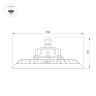 Подвесной светильник Arlight SP-ARIVA-MOTION-R350-200W White5000 (BK, 90 deg, 230V) 052863