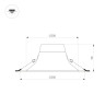 Встраиваемый светильник Arlight MS-BLIZZARD-BUILT-R215-20W Warm3000 (BK, 100 deg, 230V) 036606